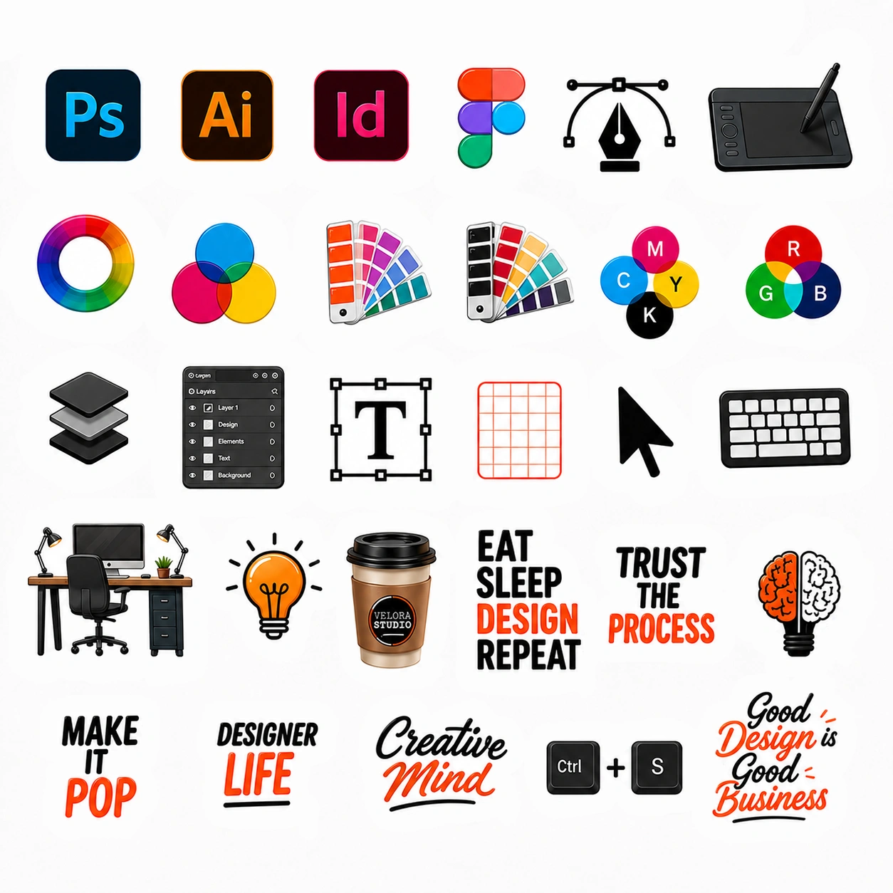 Designer Vinyl Sticker Pack